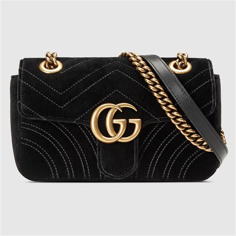 gucci marmont velvet mini bag black|Gucci Marmont price increase.